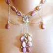 DKC ~ Lavender MOP & Pearl Drop Necklace